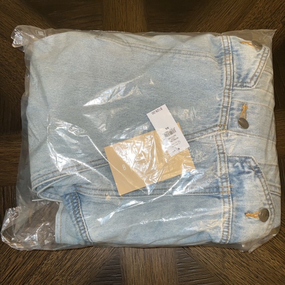 GAP X BEIS Hooded Denim Jacket Medium Wash NWT Size XSmall - Picture 6 of 9